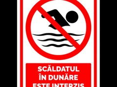 Indicator pentru scaldatul in dunare este interzis